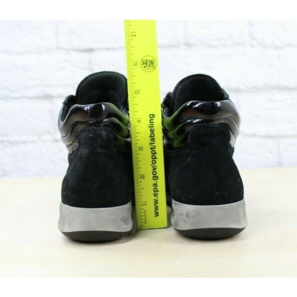 Ara Luftpolster Black Suede Studded Side Zip Laced Mid Top Sneakers Size 7.5 - Picture 7 of 9